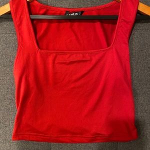 SHEIN Square Neck Solid Tank Top